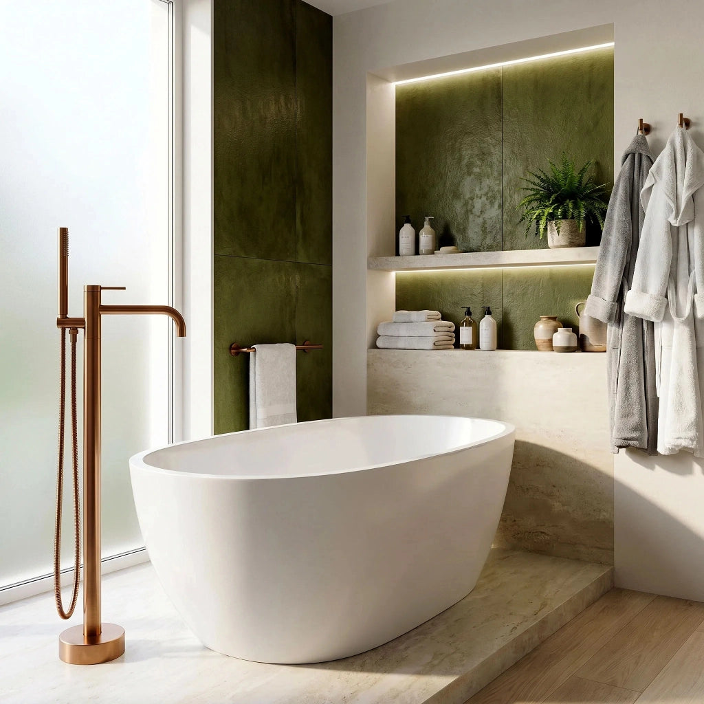 Rubinetto Indipendente Rea Clif Brush Copper