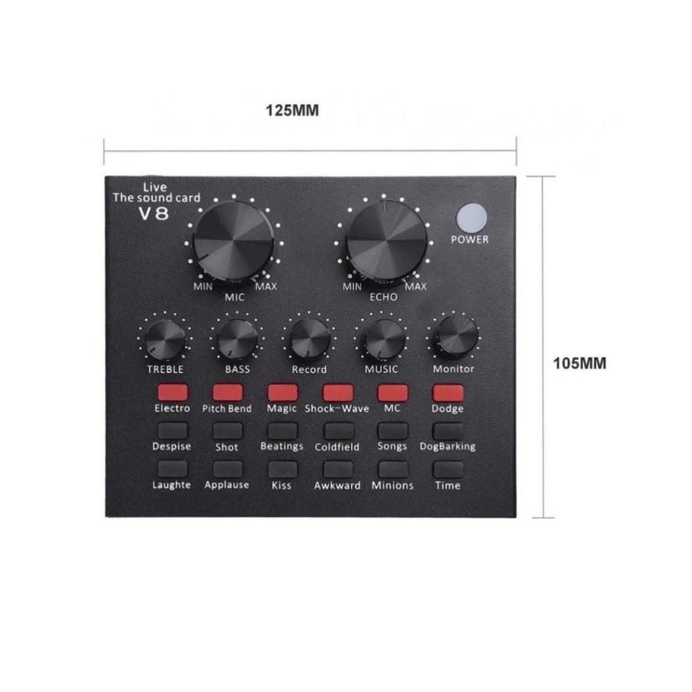 Trade Shop - Scheda Audio Suono Esterna Bluetooth Usb Per Streaming Live Su Cellulare Q-mic1 -