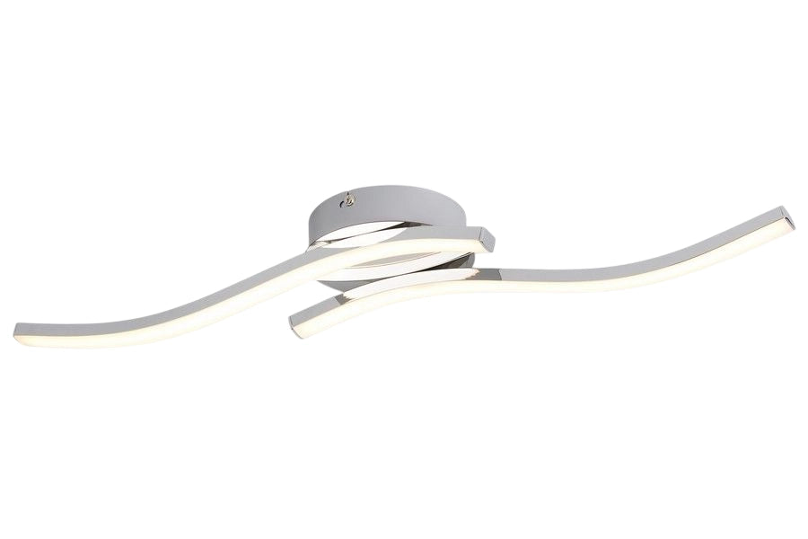 Plafoniera LED cromata Bradox 12W doppia onda Reality