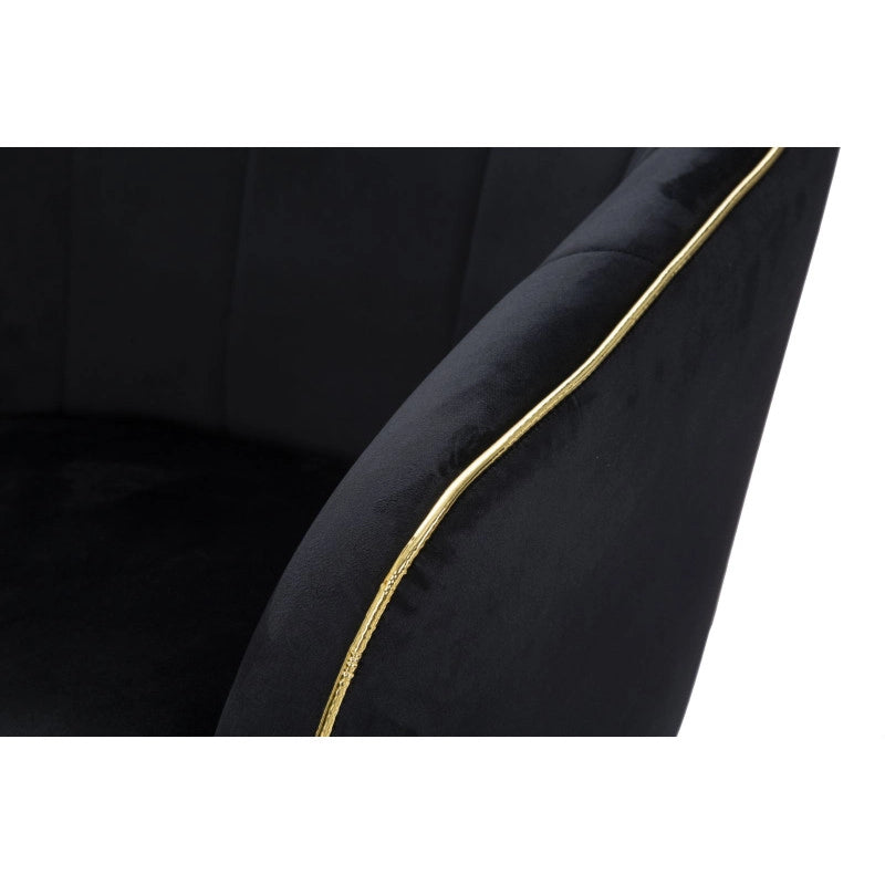 Poltrona Paris Nera/gold cm 62x58x78
