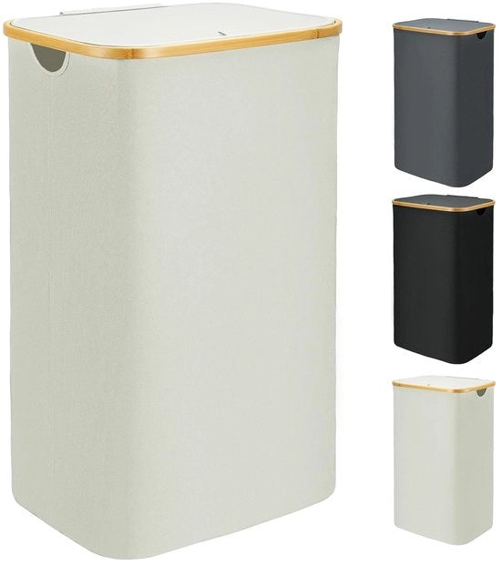 Lavatrice Grande con Coperchio - Beige - 110 Litri - Riportabile