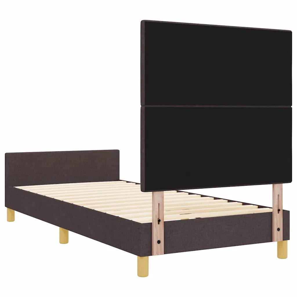 Struttura del letto Marrone scuro 80 x 200 cm Tessuto 3344686