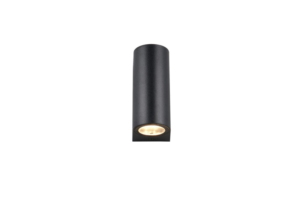Applique esterna SORIA RL nera cilindrica 2xGU10 IP44