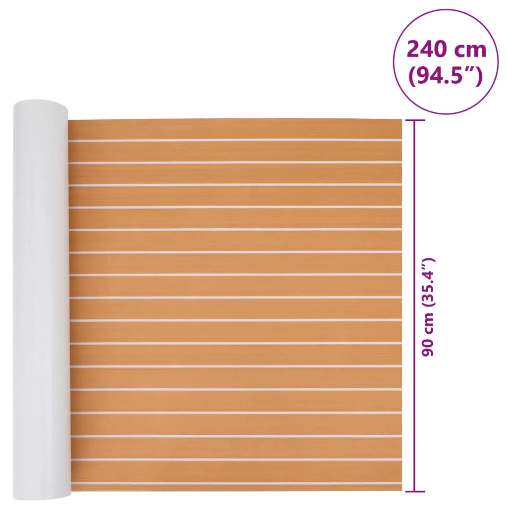 Tappetino per Barche Rigato Marrone e bianco 240 x 90 cm EVA 42046769
