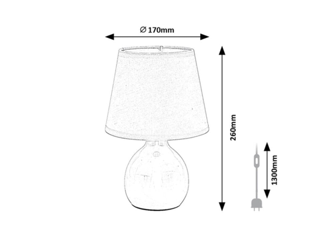 Lampada da tavolo Ingrid beige ceramica E14 Rabalux