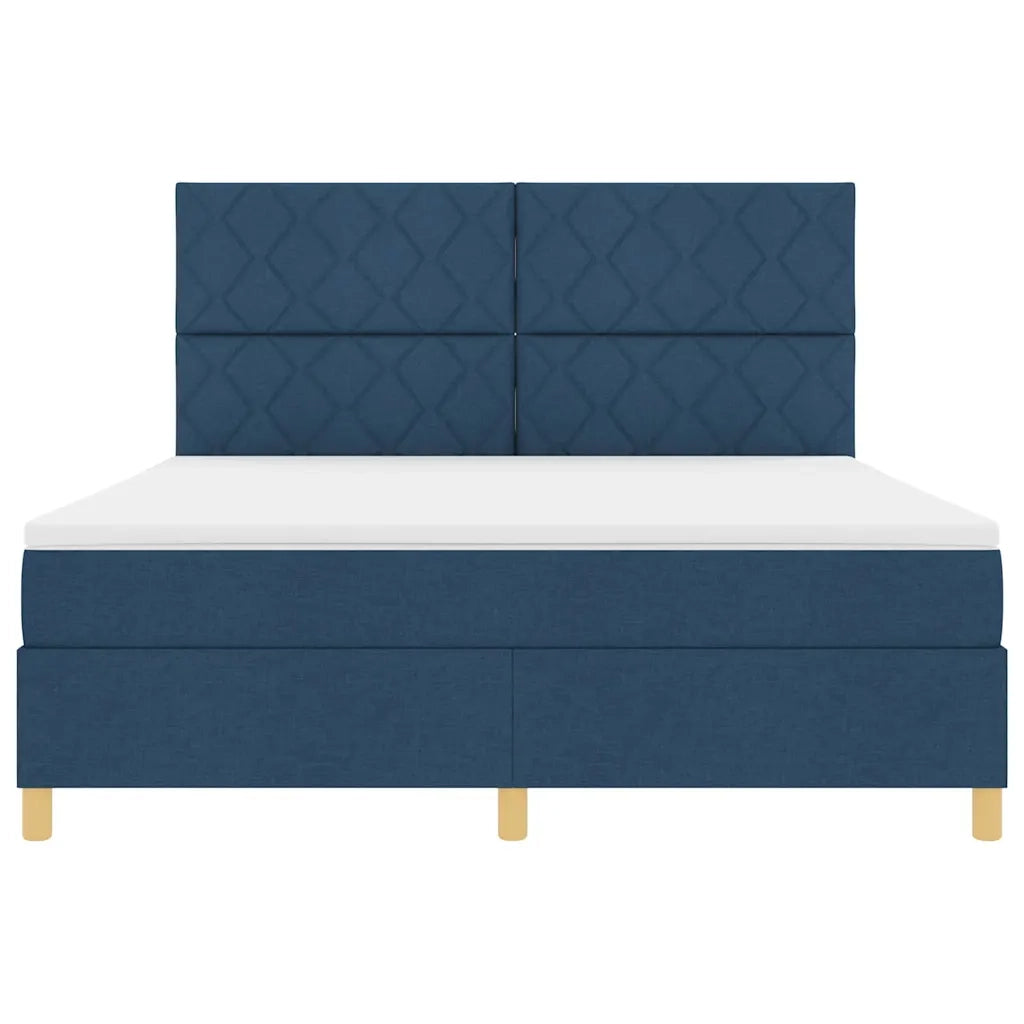 Letto a molle con testiera Blu 180 x 200 cm Tessuto 3339720
