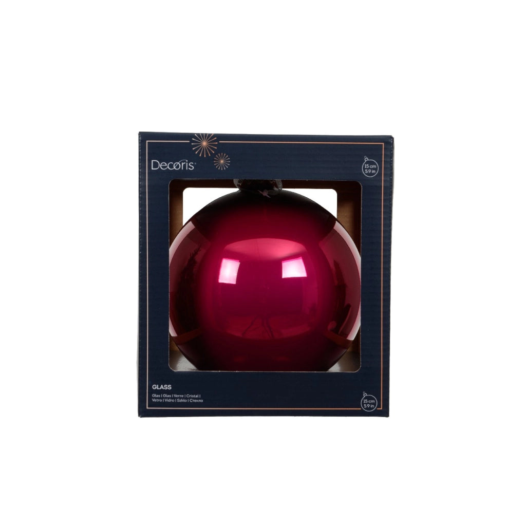 Pallina Vt lucido rosa festivo d15cm