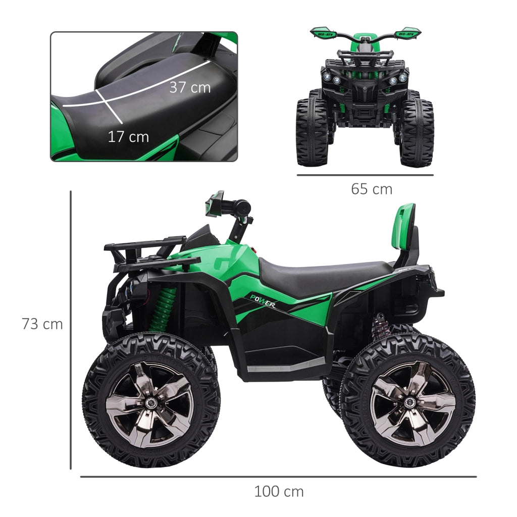 Auto Bambini Elettrica 12V con Fari e Batteria ¨C zephmum ¨C Verde 100x65x73