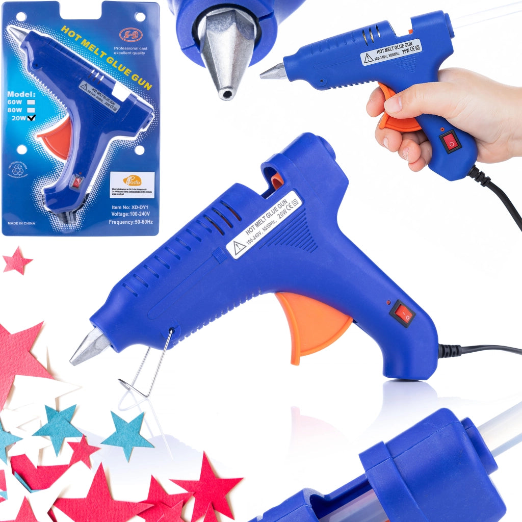 Pistola Colla a Caldo CreatiFix MiniStick 20W – Leggero e Sicuro | Ø 7 mm | Per Bambini, Decorazioni, Scrapbooking