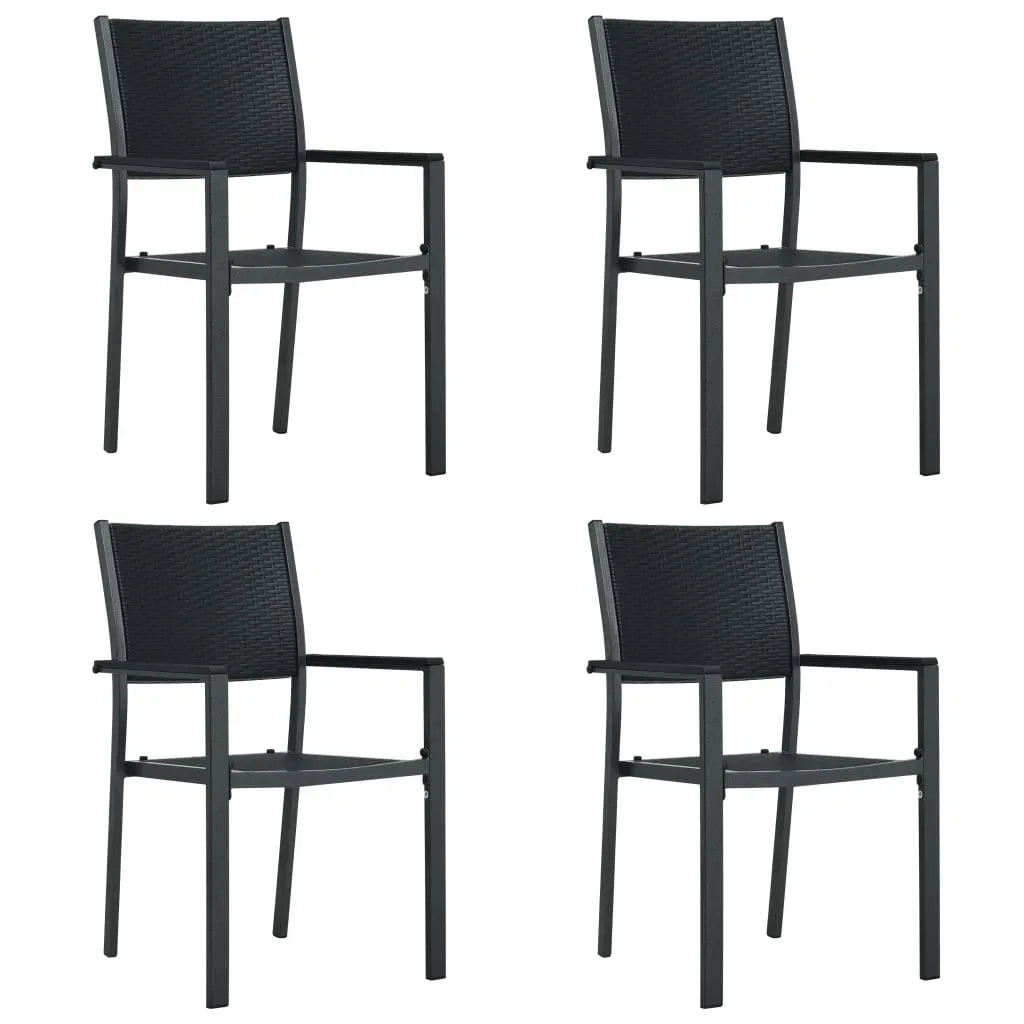 Set da Pranzo da Giardino 5 pz Nero 3099277