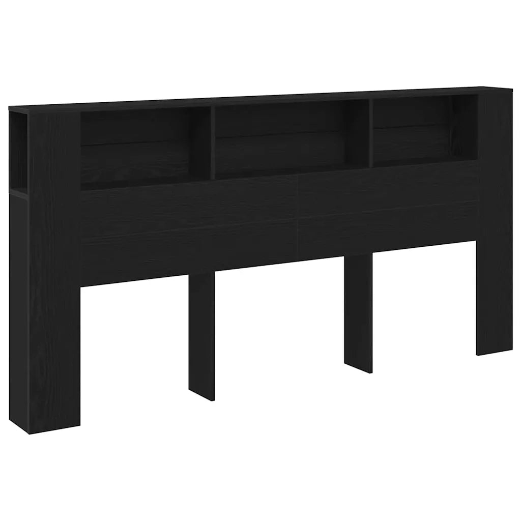 Testata del letto Rovere Nero Legno ingegnerizzato 862760