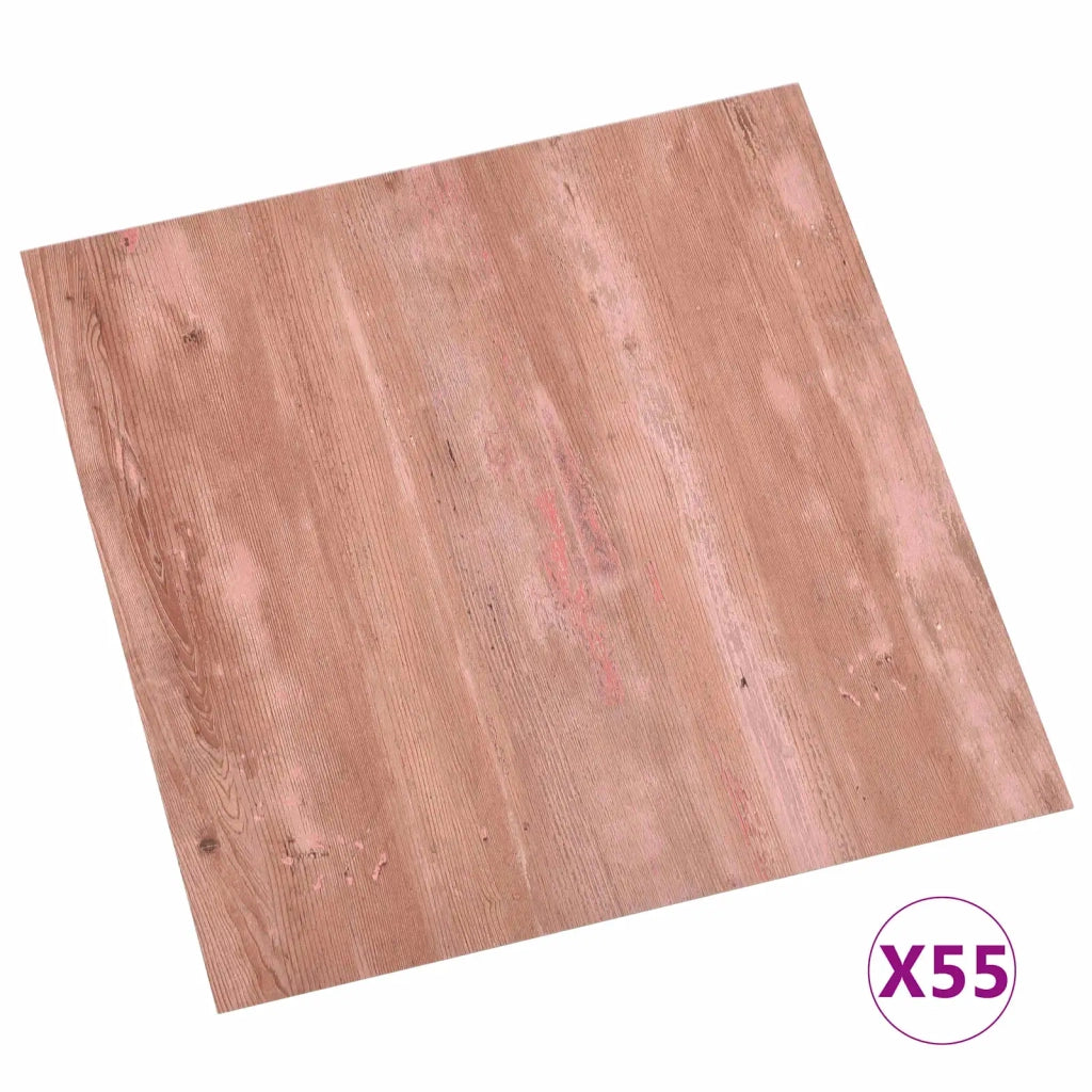 Tavole di Pavimento 55 pcs Rosso 5,11 m² PVC 42046343