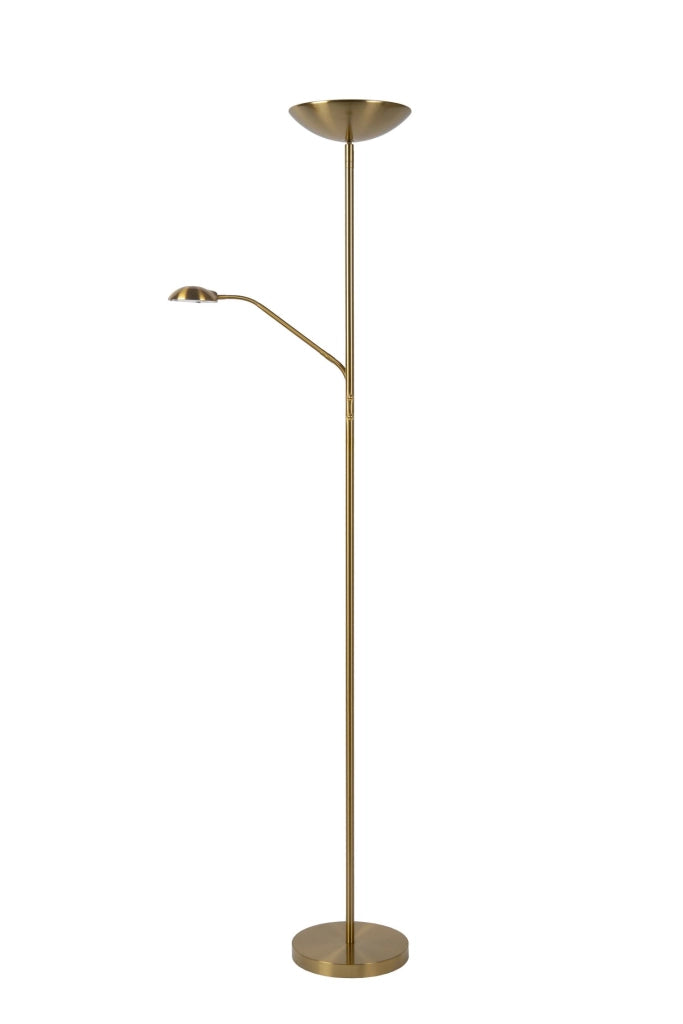 Lampada da terra glamour ZENITH LED 2 luci ottone Lucide