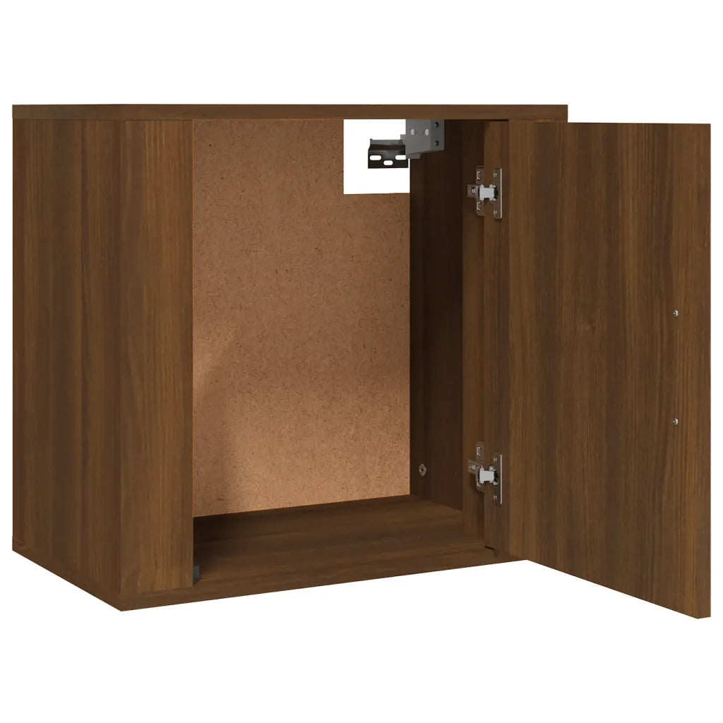 Comodino a Muro Rovere Marrone 50x30x47 cm 816878