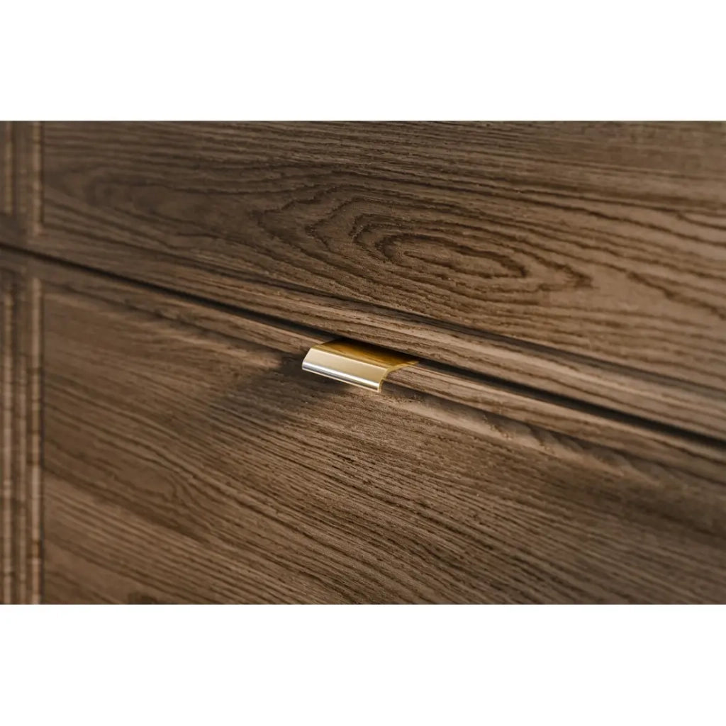 Mobile sotto lavabo SAVIA 60 cm marrone e nero – 2 cassetti – sospesi