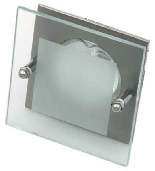 Faretto incasso quadrato vetro 1xMR16 satinato Candellux