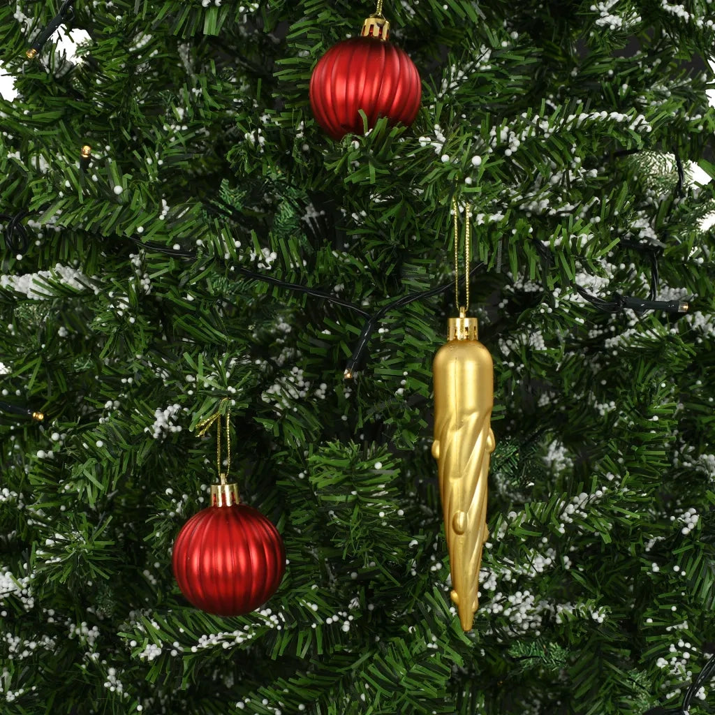 Albero di Natale con Neve e Base a Ombrellone Verde 170 cm 284335