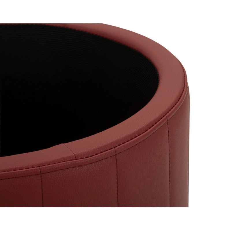 Puff Con Contenitore London Rosso cm ø 46,5x44