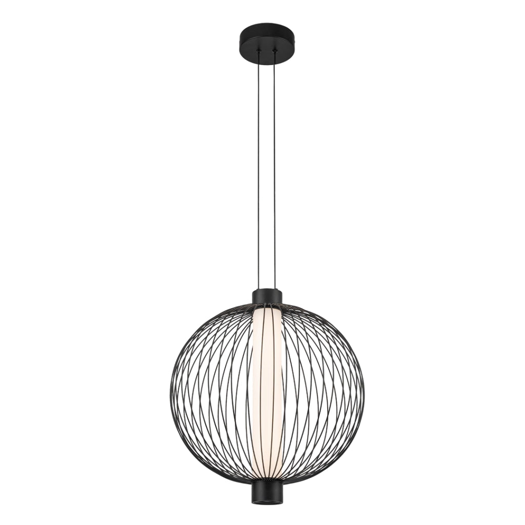Lampada a sospensione Kyoto Ø43 nera LED 32W Milagro
