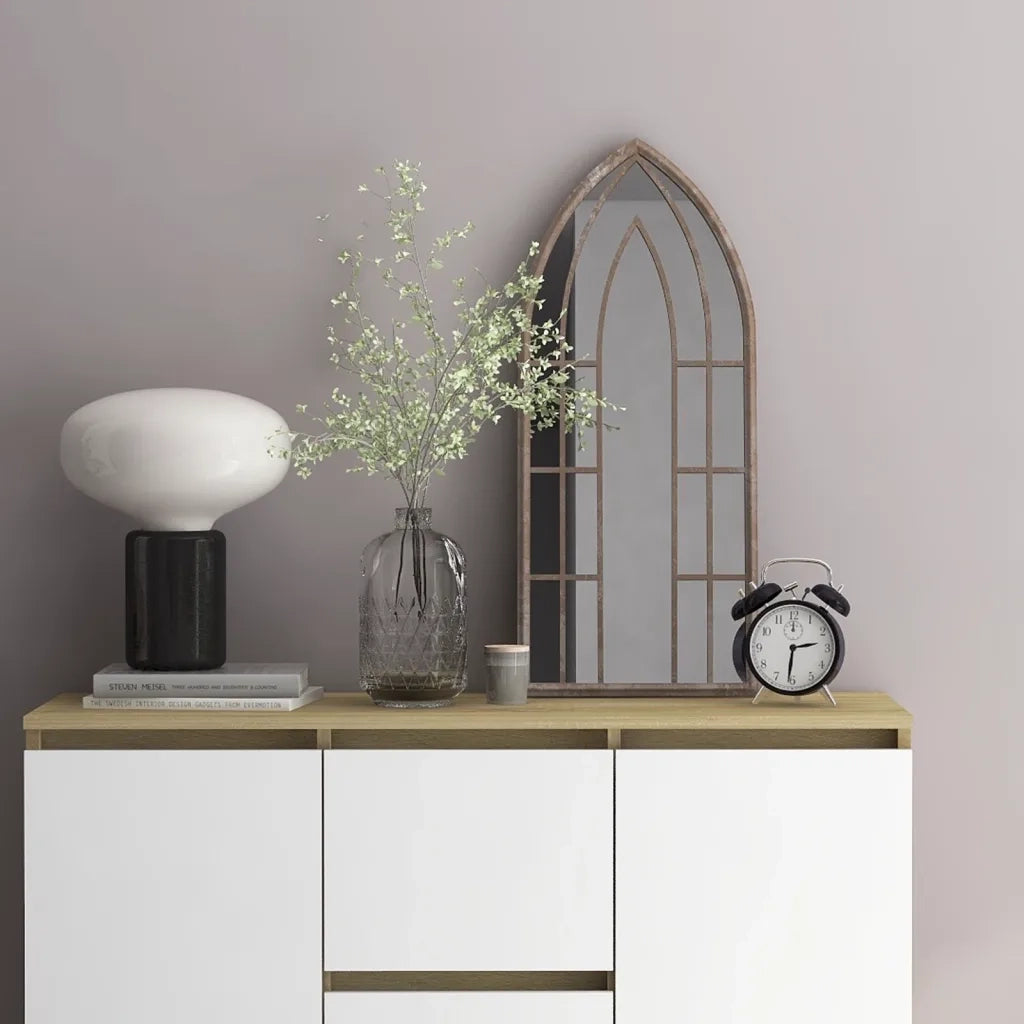 Specchio Sabbia-Specchio Decorativo 70x30 cm Ferro per Uso Interno 902594