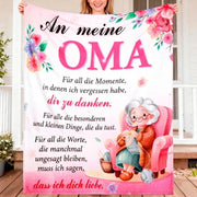 Coperta di conforto per nonna con messaggio riscaldante