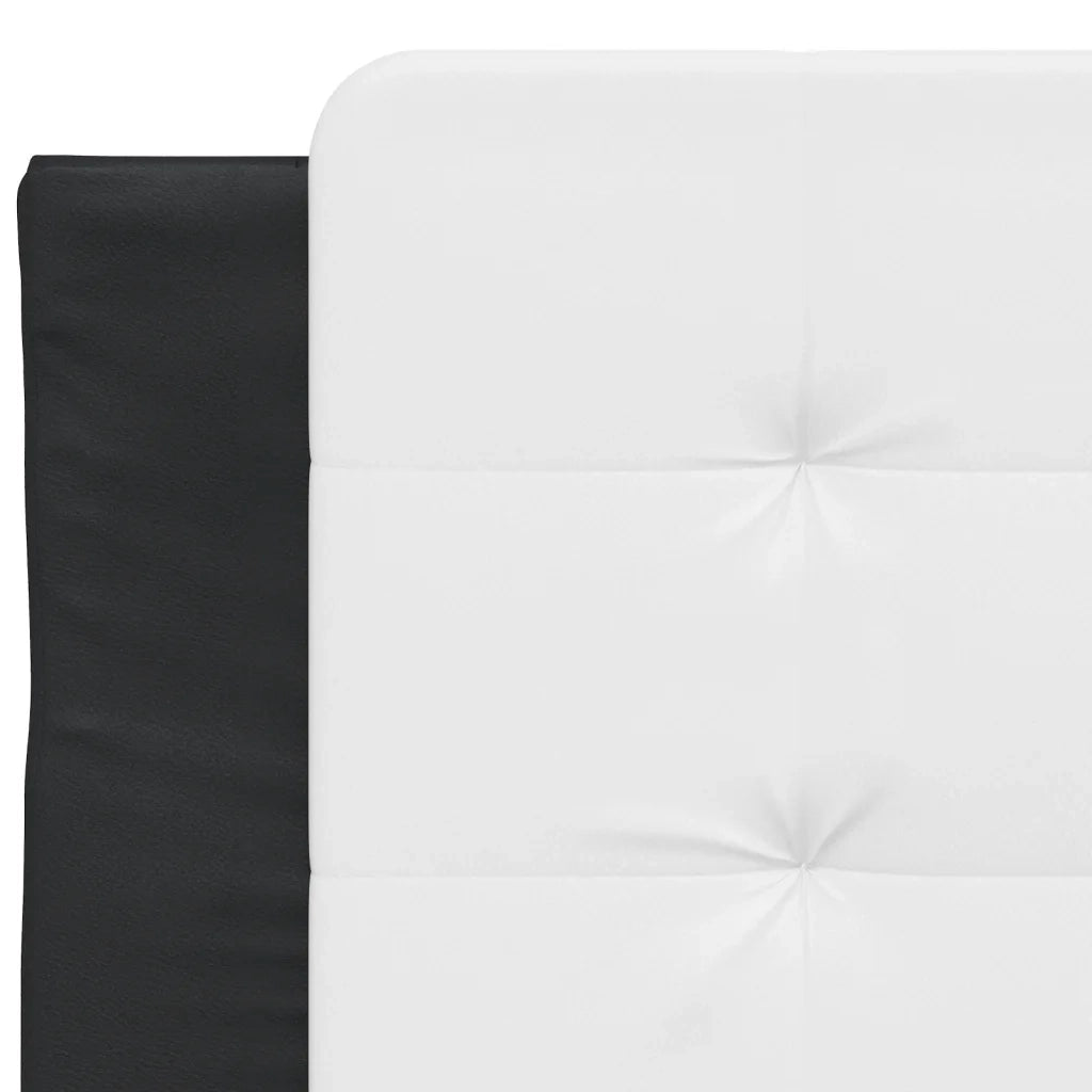 Giroletto senza Materasso Zadar Nero e Bianco 80x200 cm in Similpelle