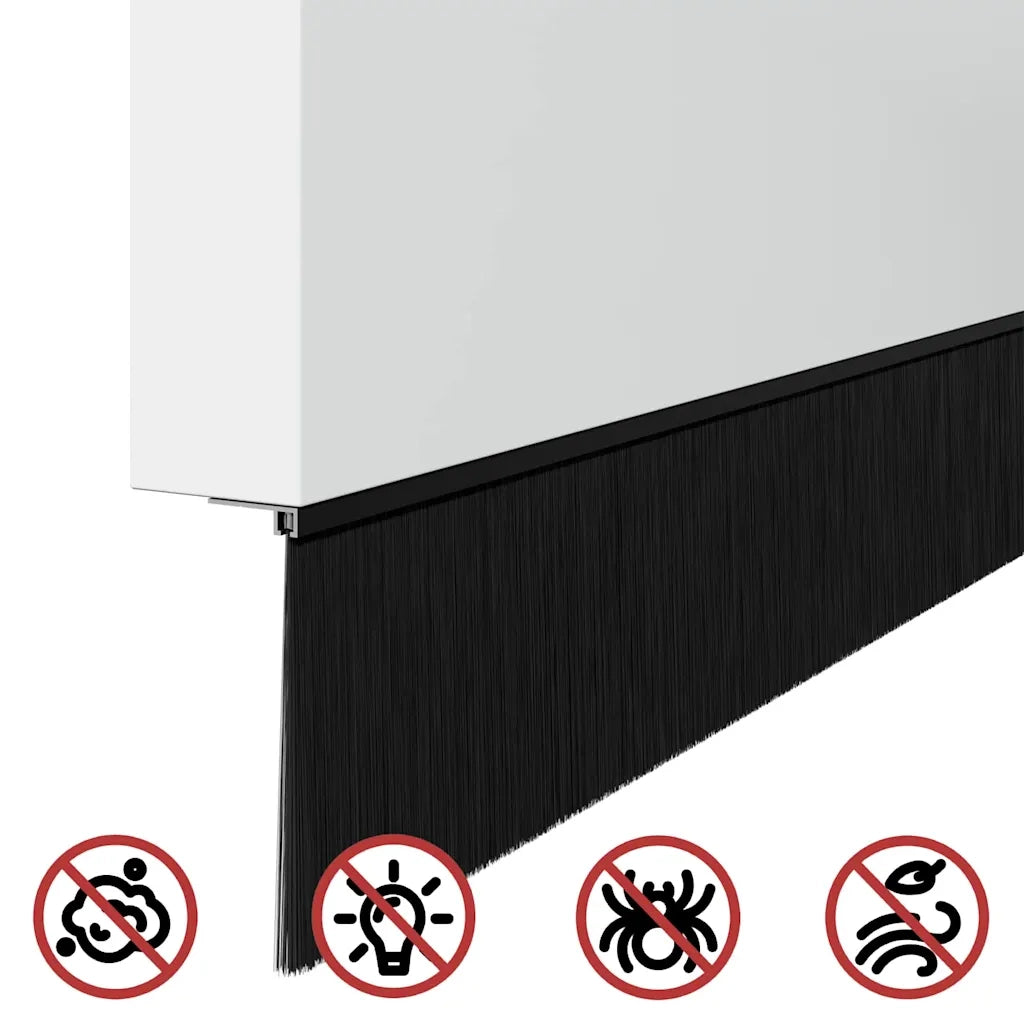 Spazzole per porte autoadesive 6 pz Nero 100 cm CFW7938341