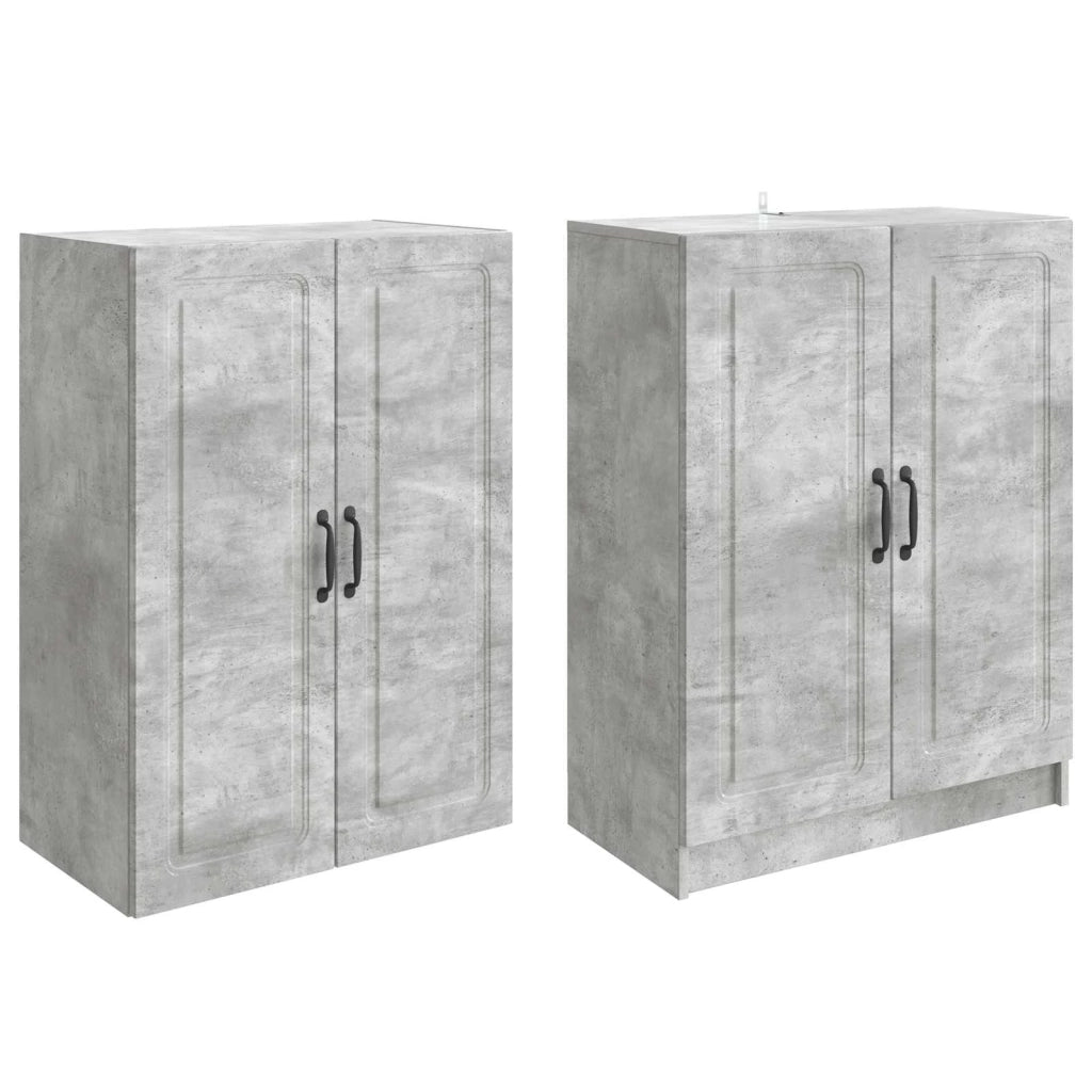 Set di armadi 2 pz Grigio Cemento Legno ingegnerizzato 3416946