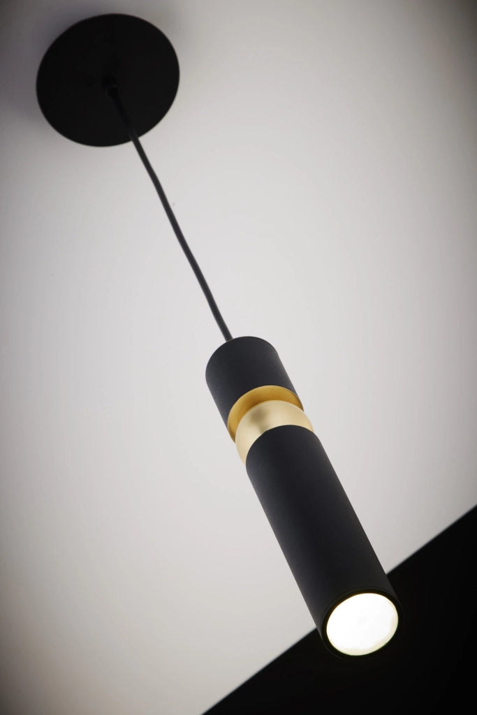 Lampada a sospensione moderna nera oro GU10 ALAS Jupiter