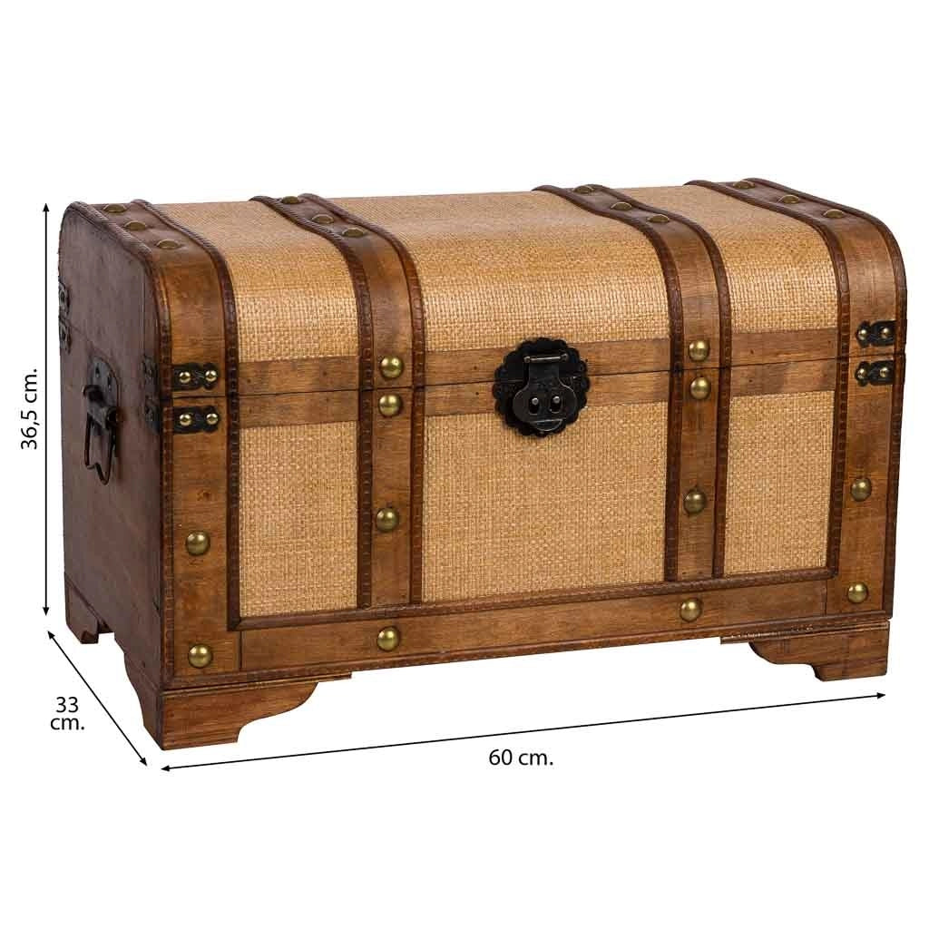 Baule in legno marrone 60x33x36,5