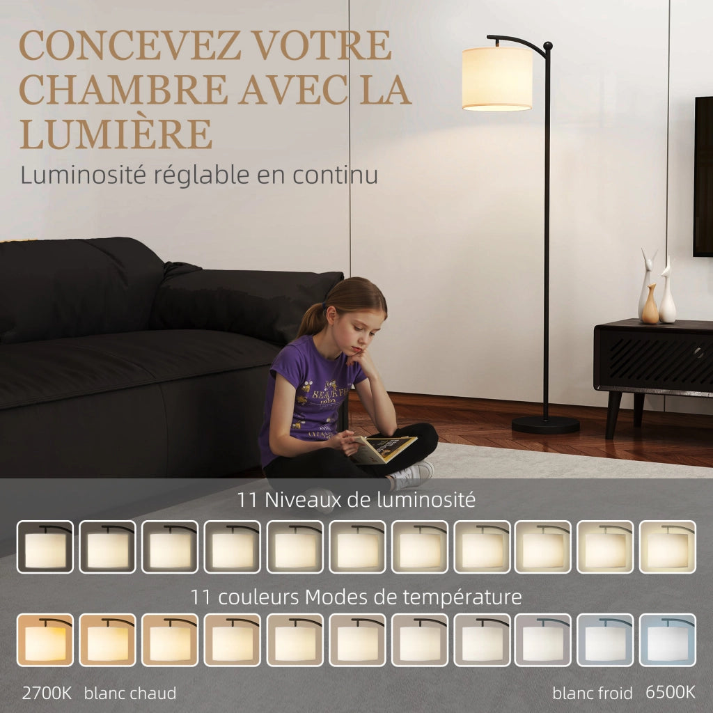 Lampada da terra regolabile ¨C Minimal ¨C nero 160 cm