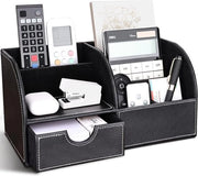 Organizzatore per ufficio in pelle - penne in stile - nero