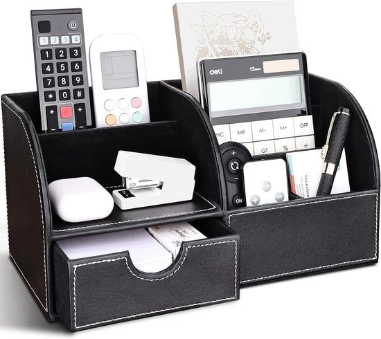 Organizzatore per ufficio in pelle - penne in stile - nero