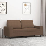 Divano a 2 Posti-Sofa 2 Posti Marrone 140 cm in Tessuto 912006
