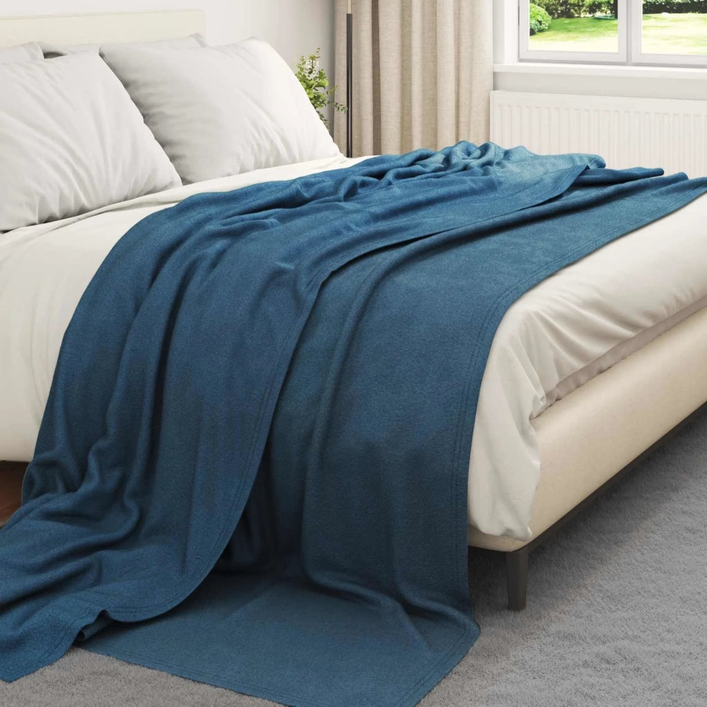 Coperte da Pile 6 pz Blu navy 270 x 240 cm Panno