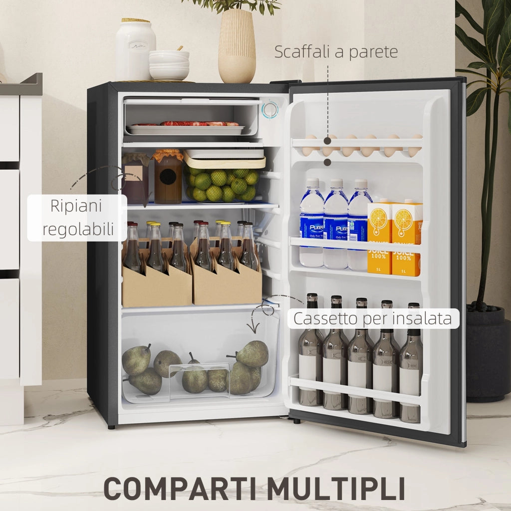 Frigorifero Piccolo da 91L Cella Freezer Superiore Argento