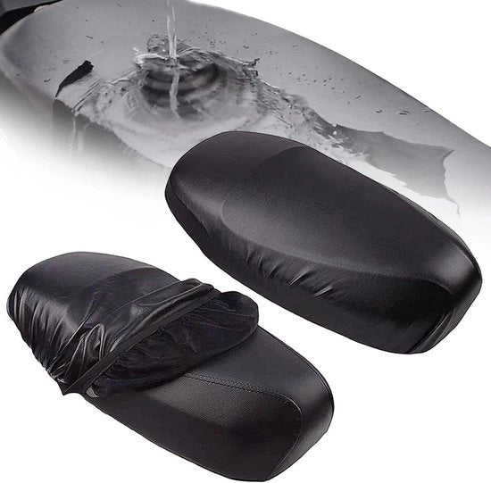 Sedile per motocicletta universale - impermeabile, cuscino, pelle - nero.