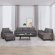 Set di Divani 4 pz con Cuscini Grigio in Similpelle 3201405