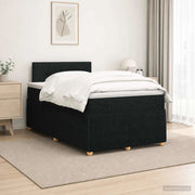 Letto box spring con materasso Nero 120 x 200 cm Tessuto 3452906