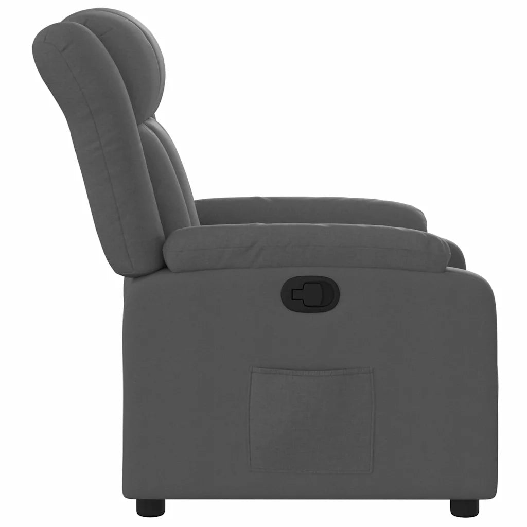 Poltrona Reclinabile in Tessuto Grigio Scuro 373575