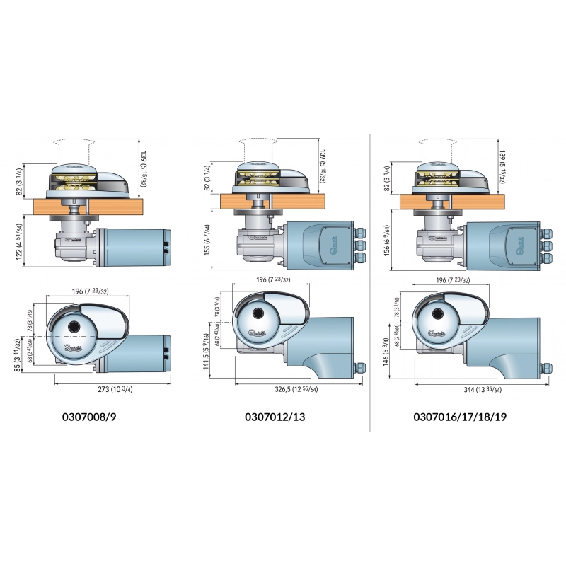 DP2 S/CAMPANA 1000W 12V B.6 DP2 LOW PROFILE WINDLASS 700W 12V GYPSY 6