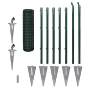 Recinzione da Giardino | Recinzione Euro in Acciaio 10x1 m Verde