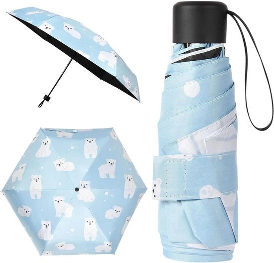 Parasole da sole mini - Ombrello leggero e impermeabile ripiegabile - 1 pezzo