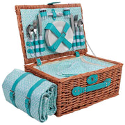 Cestino da picnic per 4 persone, marrone, 44x30x20h cm