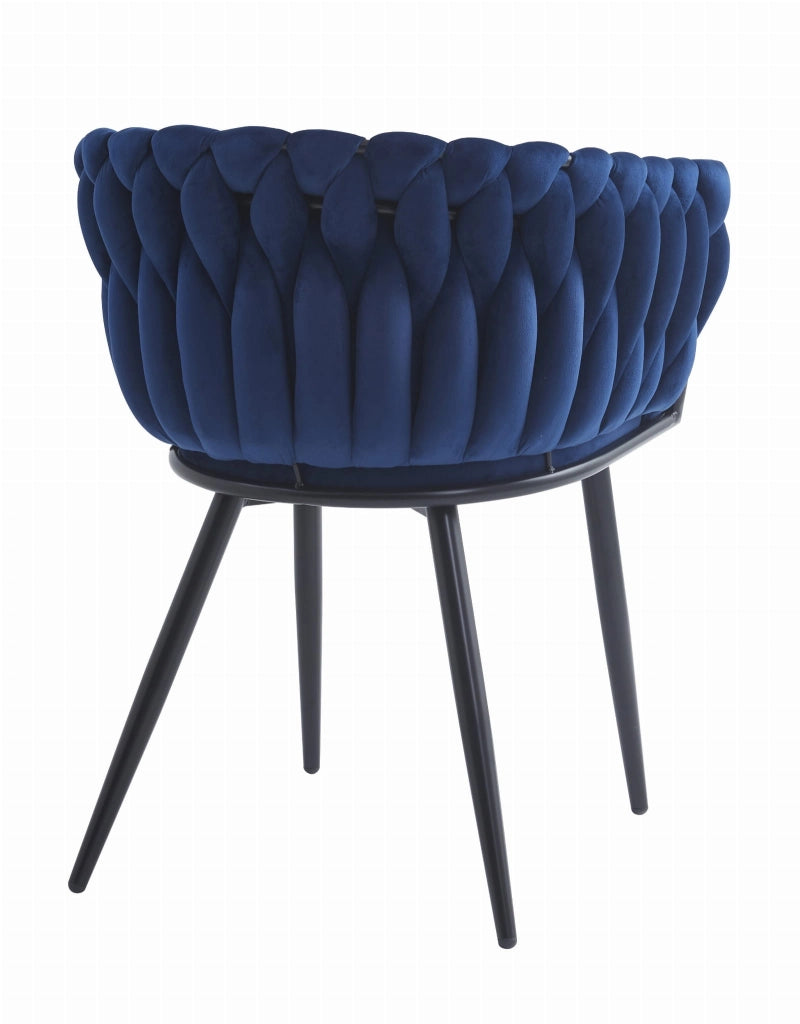 Sedia VALORA MAYAN - Ergonomica in velluto blu navy x 2