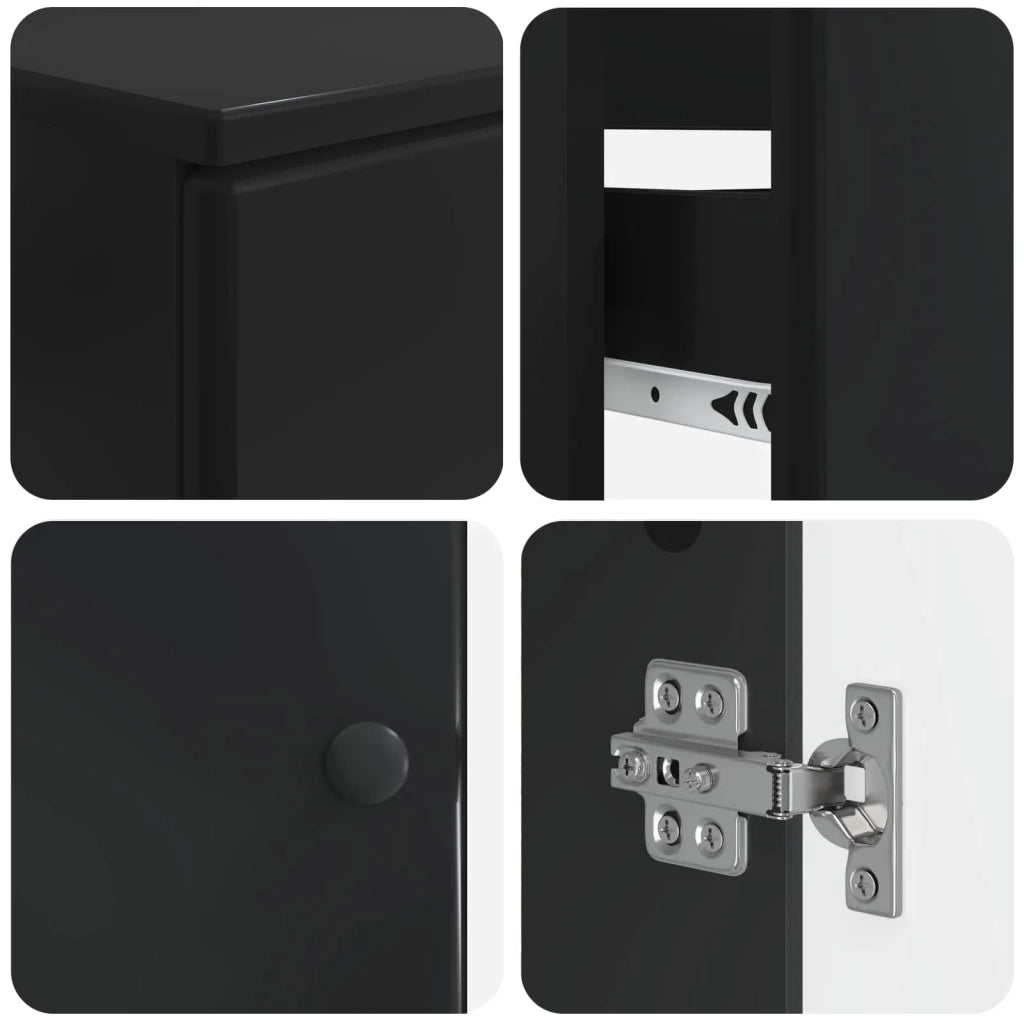Set di Armadi da Bagno da 2 Pezzi BREDA Nero 3418045