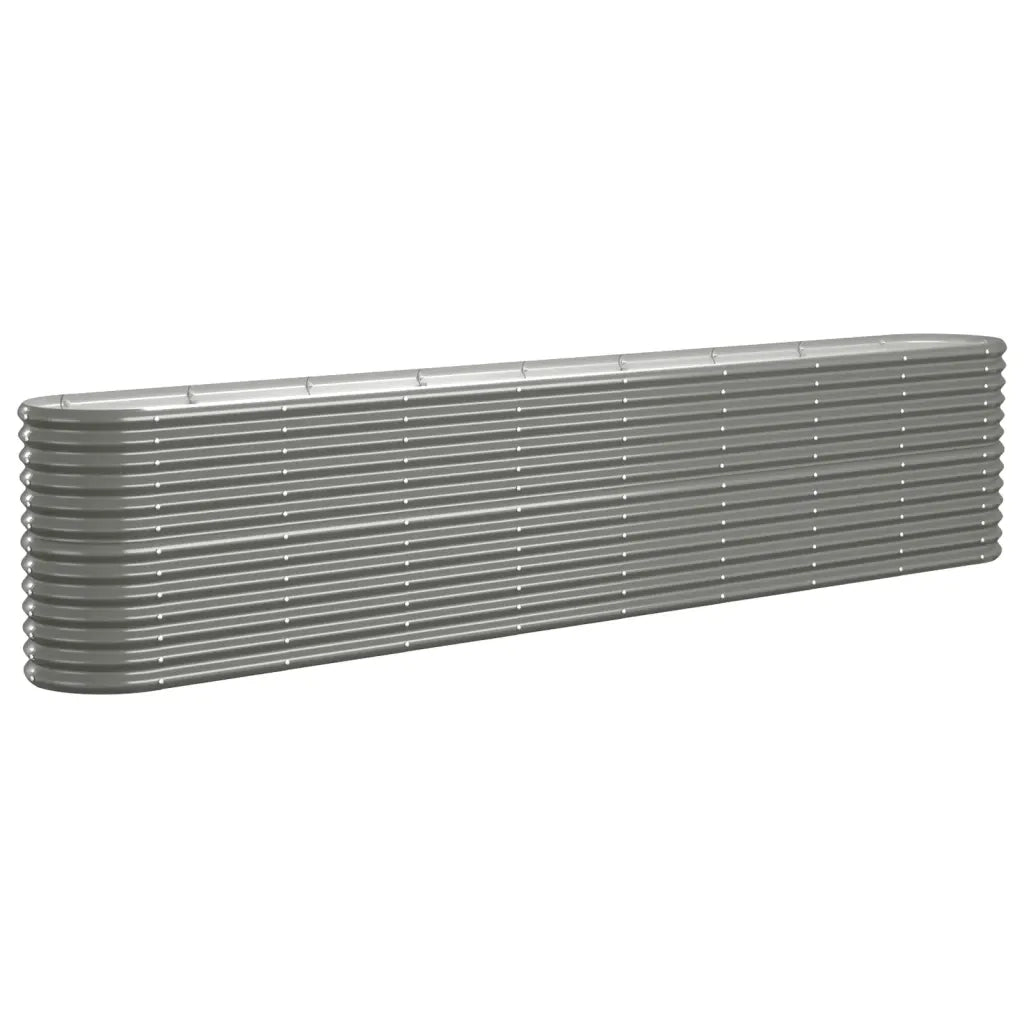 Letto Giardino Acciaio Zincato 332x40x68 cm Grigio 318909