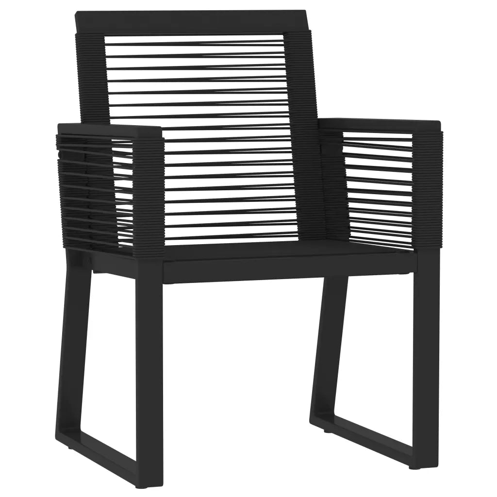 Set Mobili da Pranzo per Giardino 7 pz Nero 3099153