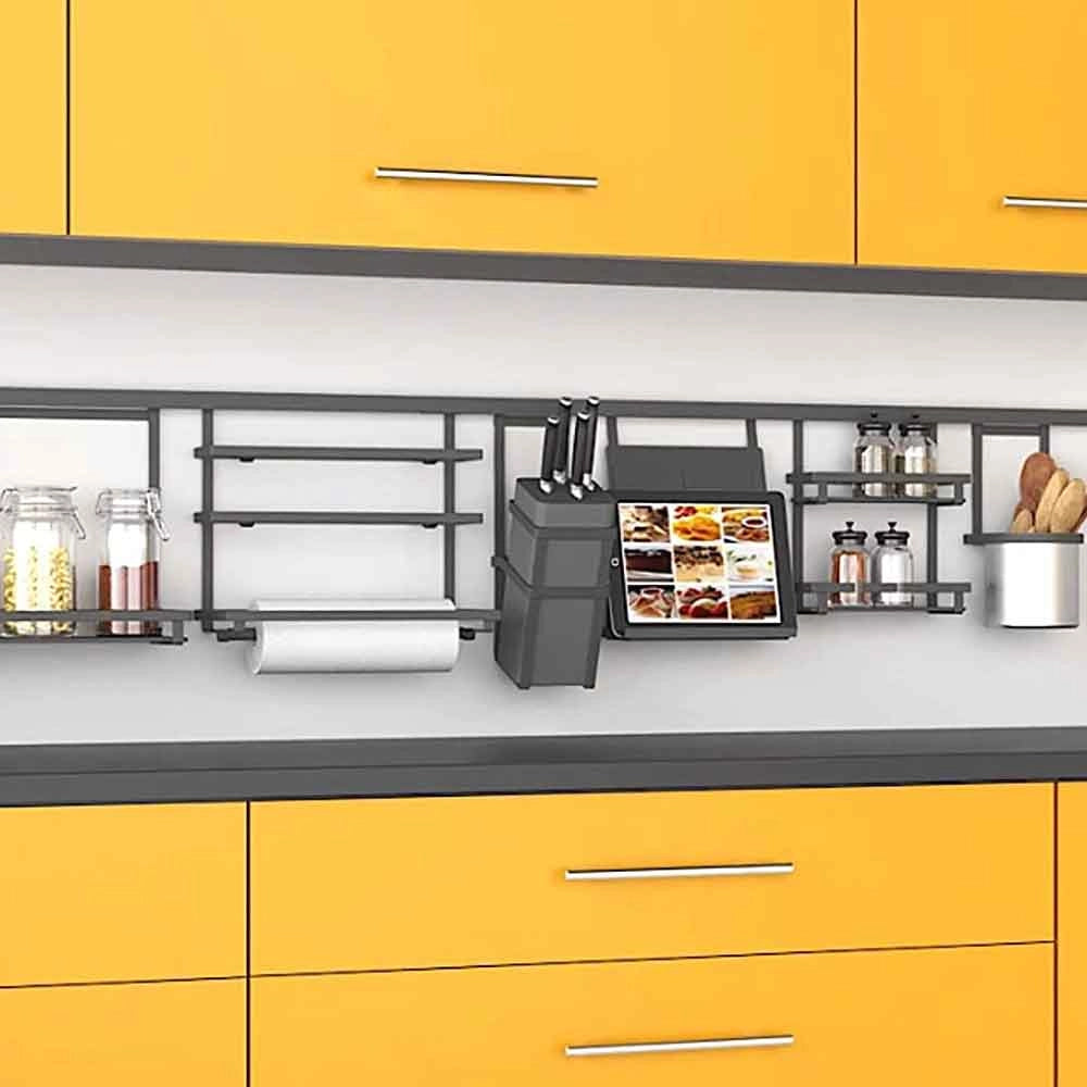 Supporto Portatablet da Appendere Porta Tablet Leggio Cucina in Acciaio Grigio