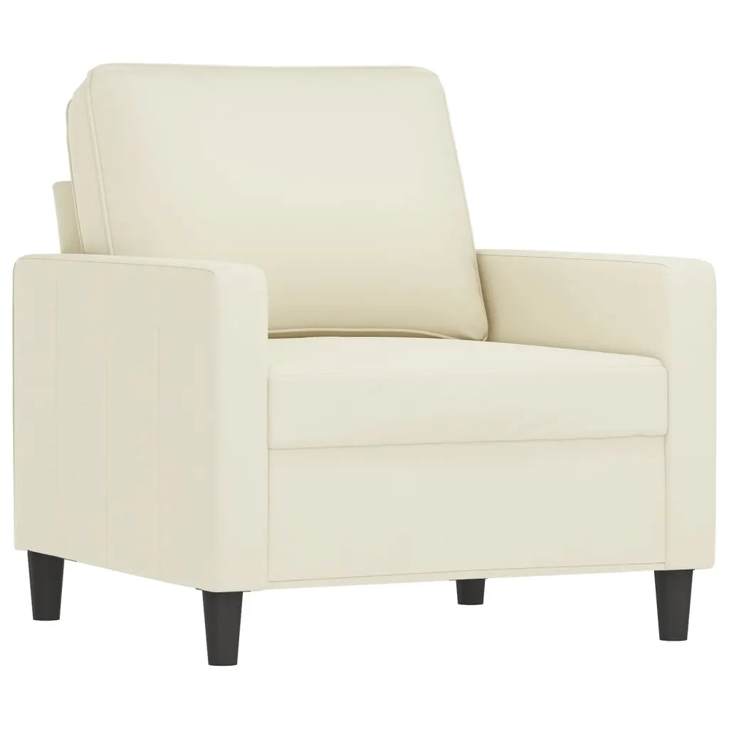 Set di Divani 4 pz con Cuscini Crema in Velluto 3201972